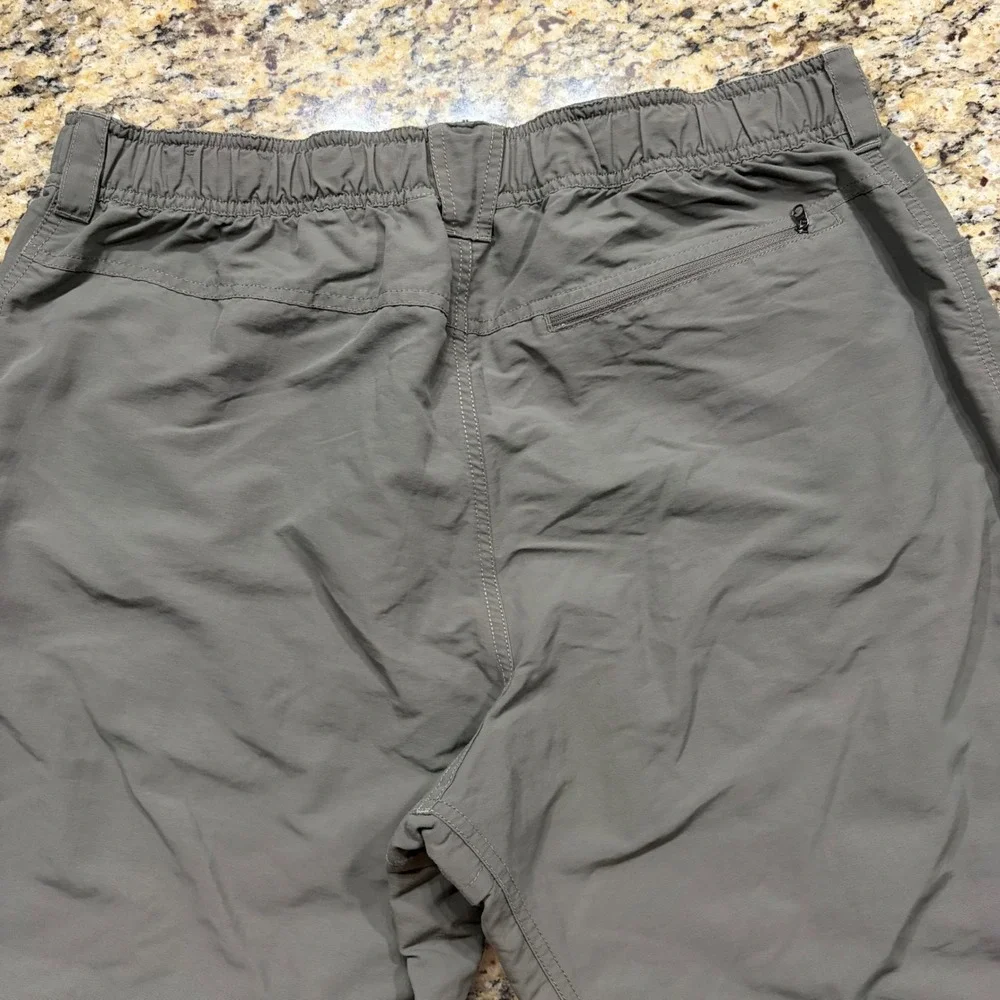 The North Face Mens XL Convertible Hiking Pants Green Zip Off Cargo Pants ws
